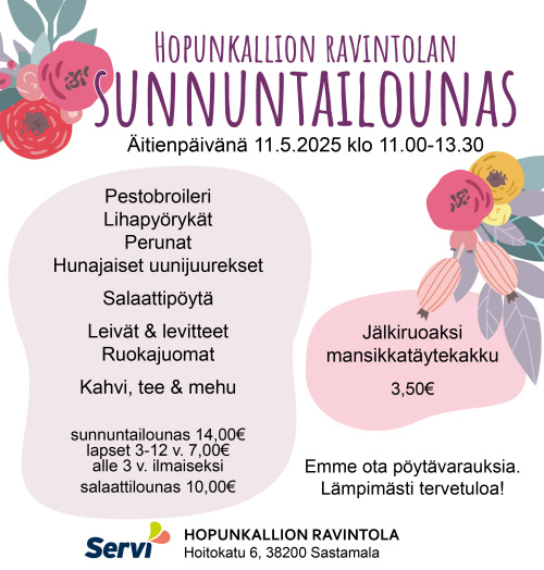 Äitienpäivälounas 2025 Äitienpäivälounas 2025
